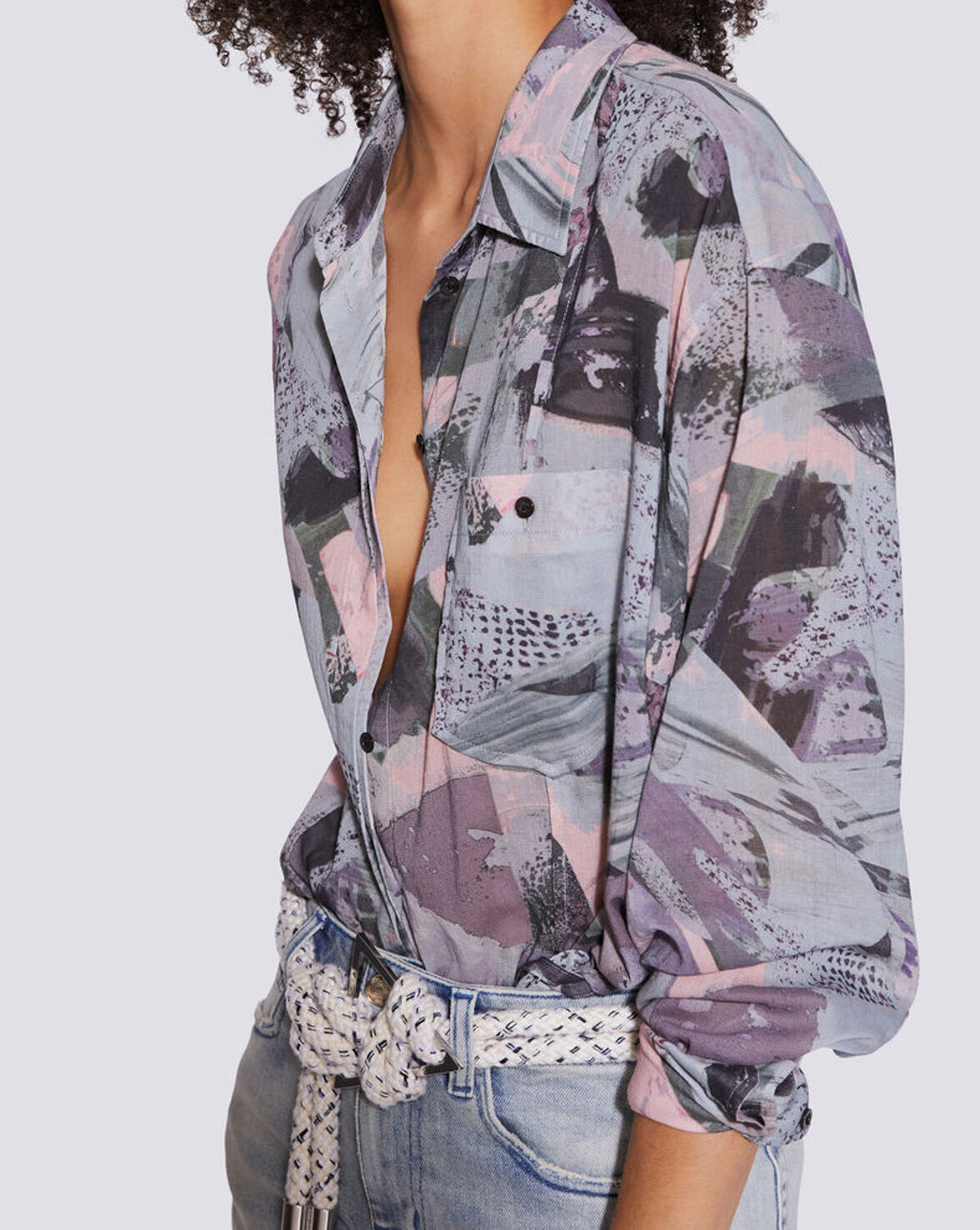 CIELO VINTAGE PRINTED TIE WAIST TUNIC image number null